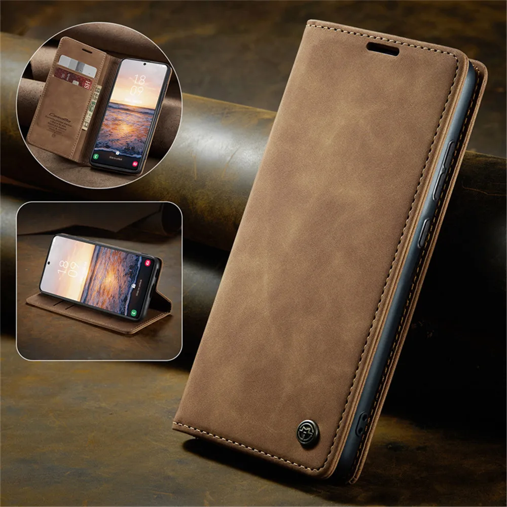 

Luxury Case For Samsung A50 A30 A40 A73 A33 Retro Magnet Phone Wallet Stand Flip Leather Cover Galaxy A72 A52 S A53 A50 Cases