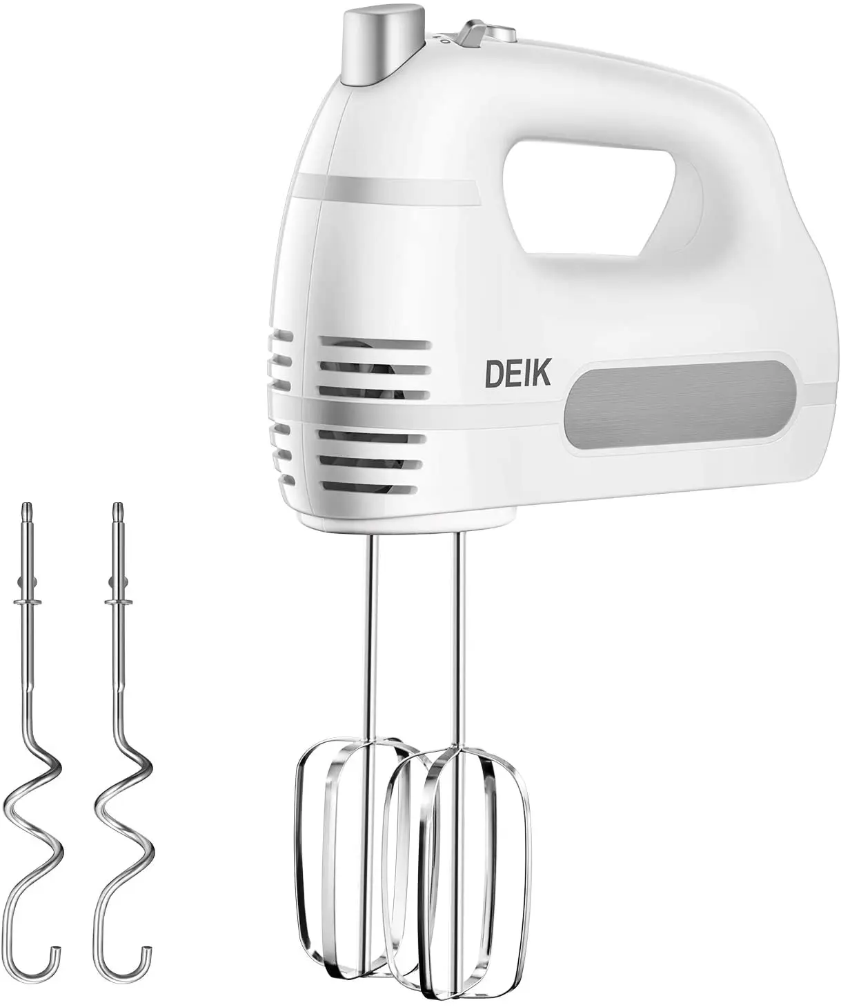 

DEIK 300W Electric Hand Mixer Stainless Steel Whisk Dough Hook Mixer 6-speed
