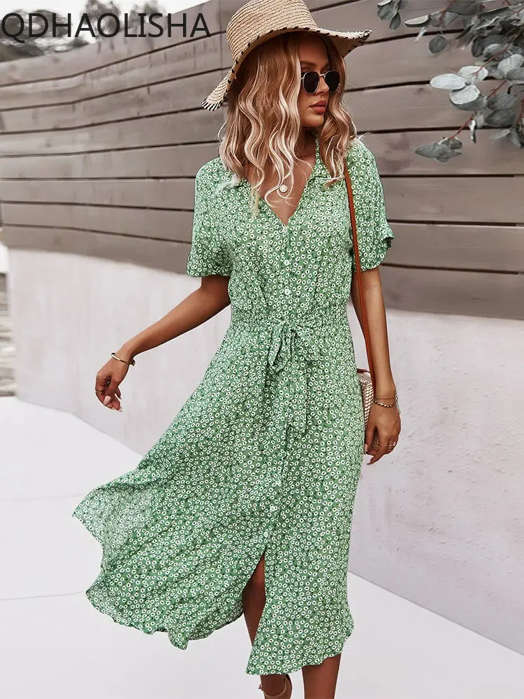 

Summer New In Dresses for Women Casual Holiday Style Sexy Big Swing Skirt Chic Elegant Woman Dress Elegant Luxury Streetwear