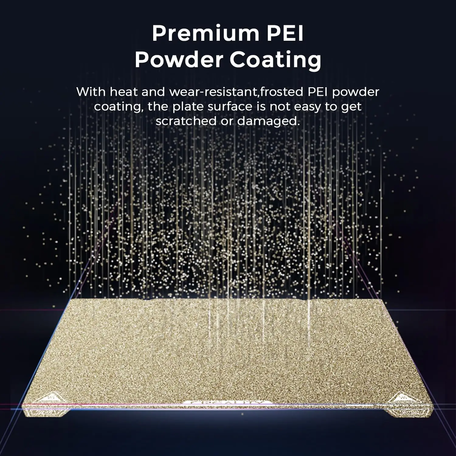 Магнитная пружинная стальная кровать Creality PEI 235x235 мм — текстурированная