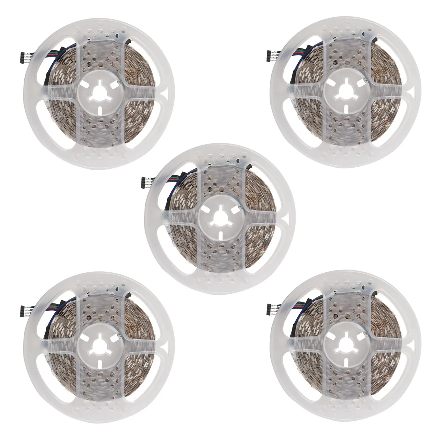 

5Pcs 5M RGB 300 5050 LED Flexible Light Strip Non-Waterproof DC12V