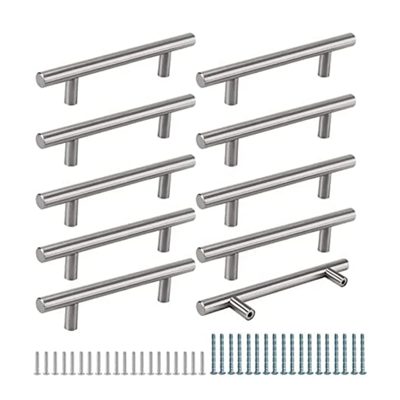 

20 Pack 128Mm Hole Spacing Cabinet Pulls Silver Door Knobs Kitchen Cabinet Pulls Furniture Handles