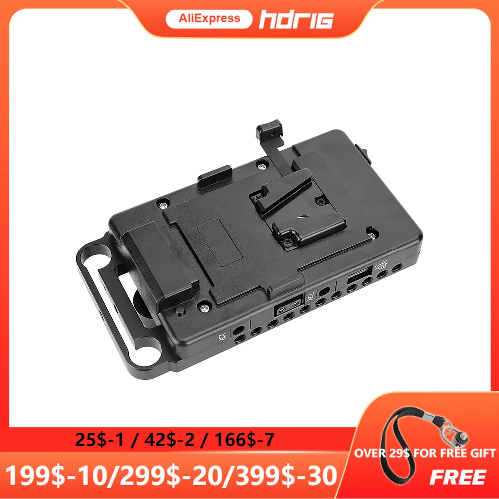 

HDRIG Quick Release V Mount Power Splitter Battery Plate With 15mm Rail Block Rod Clamp With DJI 25mm Rod Clamp