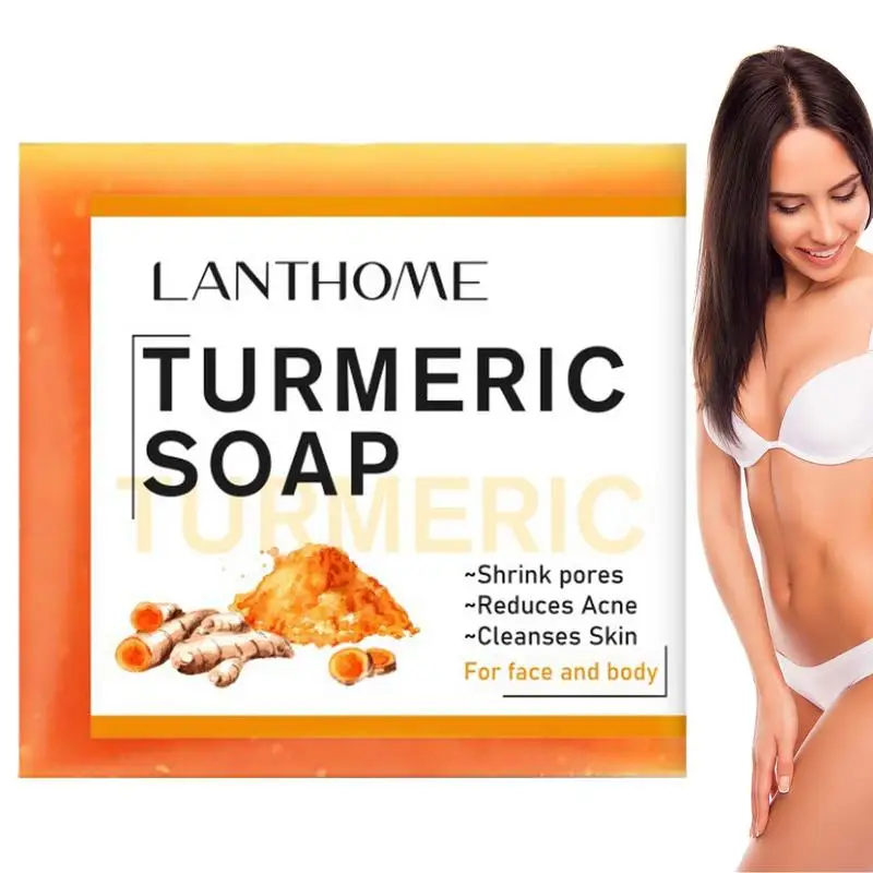 

Turmeric Soap Bar For Face Body Cleansing Skin Soap For Lightening Acnes Dark Spots Turmeric Face Soap Brightens Skin Evens Tone