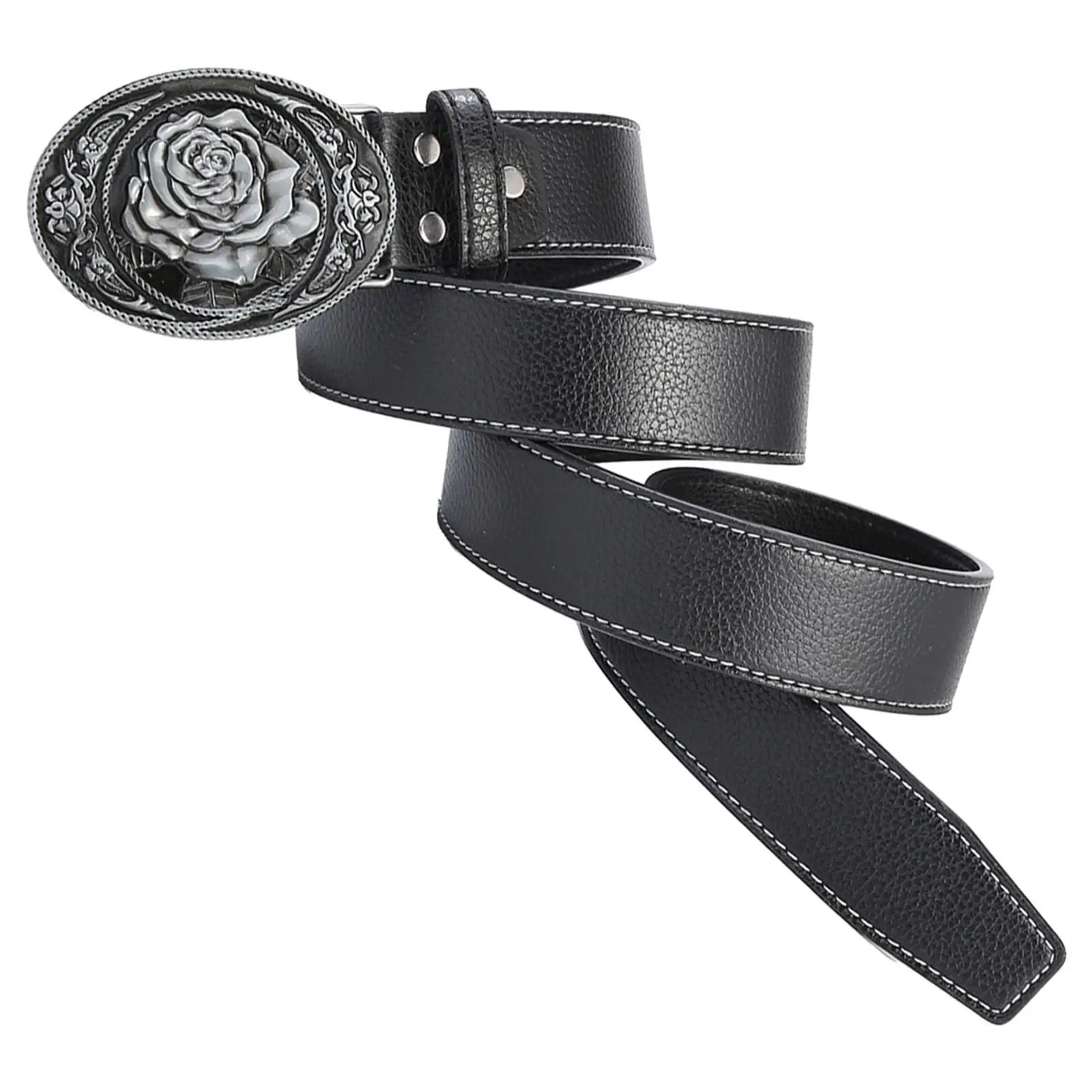 

Fashion Mens Leather Pattern Buckle Western Clothes Accessories Decorative Adjustable
