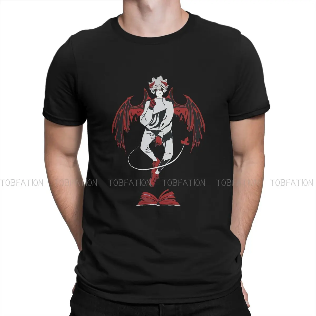 Black Clover Black Zora Ideale Anime Demon From Book Tshirt Men Tops Vintage Fashion Summer Streetwear 100% Cotton T Shirt