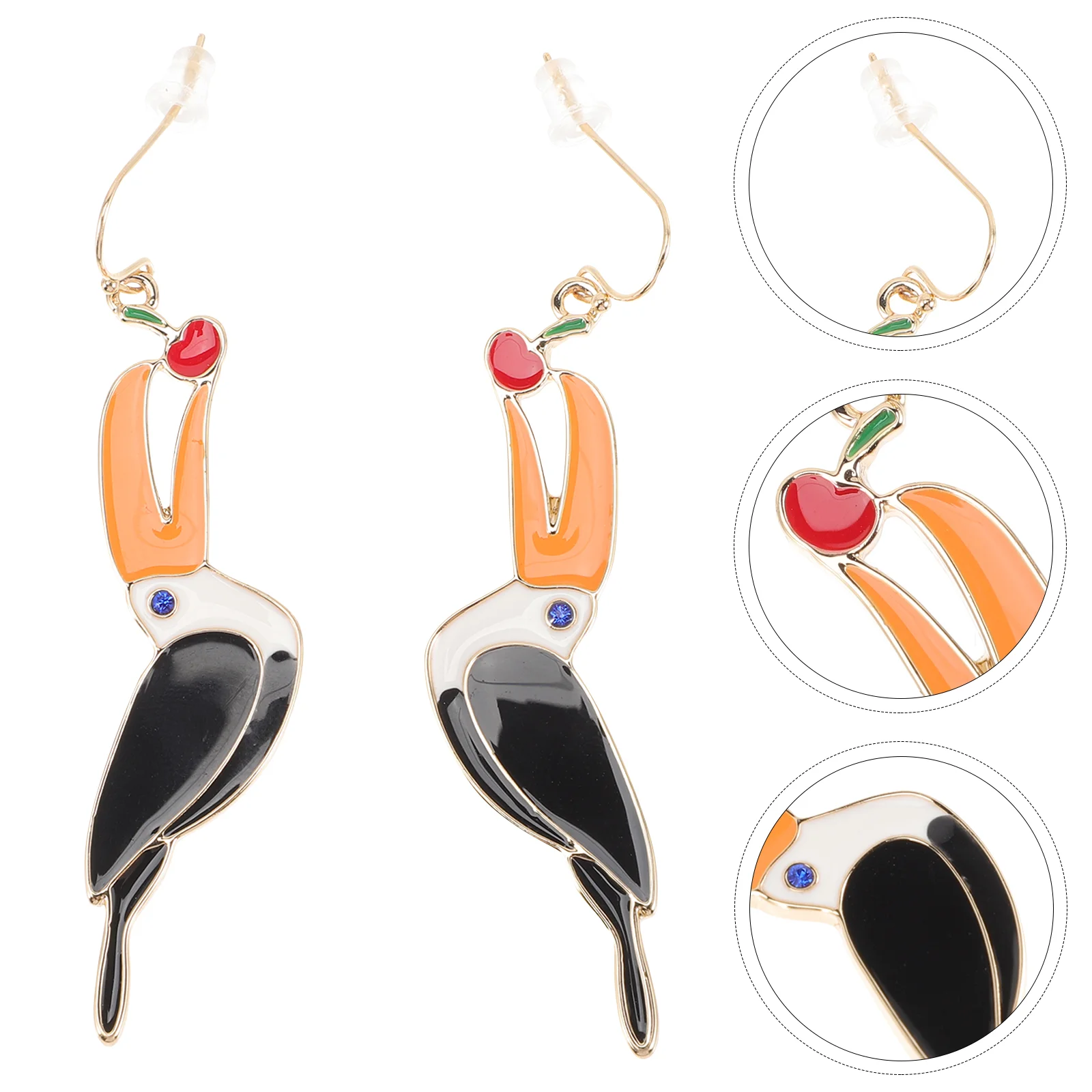 

Earrings Ear Parrot Dangle Birddrop Jewelry Womengirls Animal Dangler Accessory Cartoon Hummingbird Novelty Gifts Stud Tiny