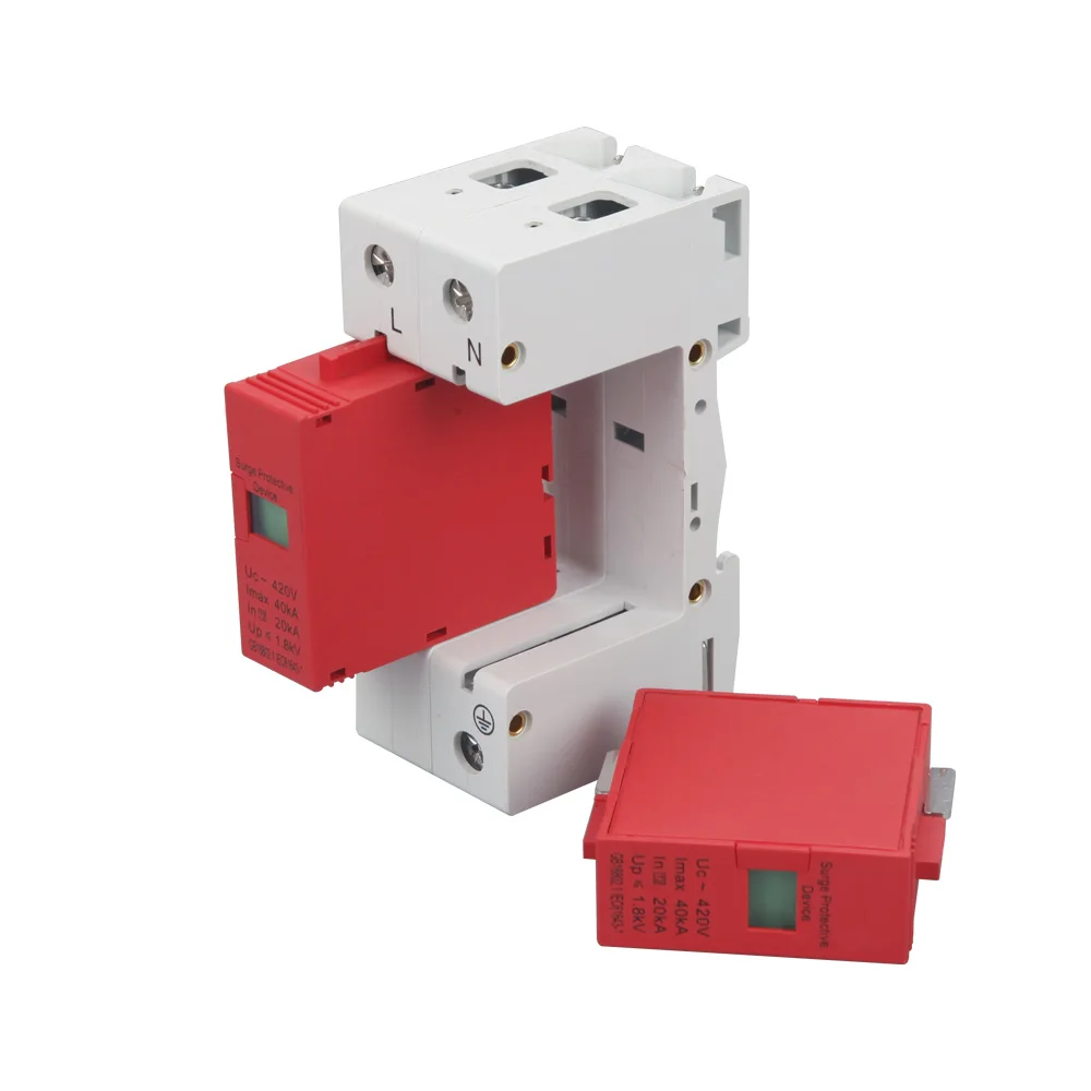 power surge protector surge protective device spd arrester house 24pole with voltage protection dc 500v 800v 1000v 4060ka fuse free global shipping