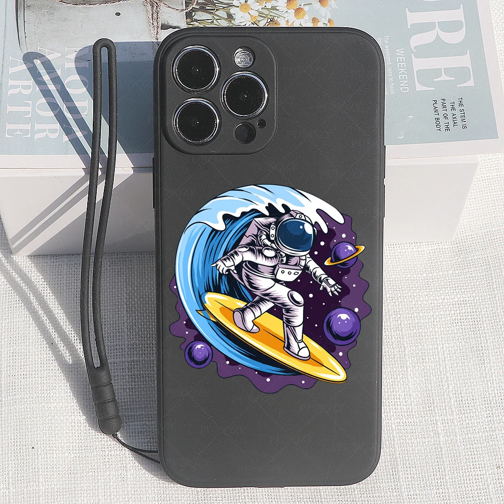 Starry Sky Astronauts In Space All-Inclusive Phone Case For Samsung  Galaxy S21 FE S22 5G A73 A53 A52 A72 S20 A12 Soft TPU Cover