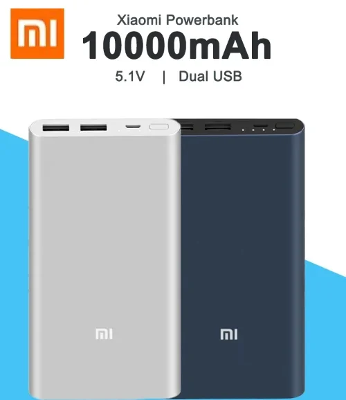 Внешний аккумулятор Xiaomi Power bank 2 на 10000 мА · ч оригинальный внешний с двумя