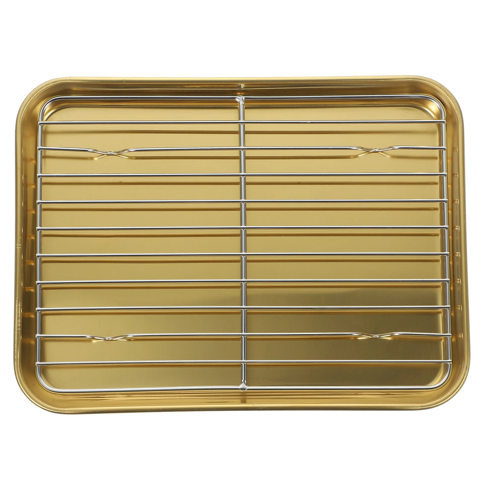 

Stainless Steel Drain Pan Easy Clean Barbecue Plate Grilled Food Kitchen Accesories Fried Chicken Serving Snack Dish Household