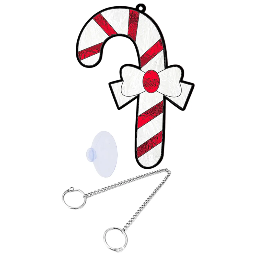 

Candy Cane Hanging Suncatcher Birthday Decoration Girl Acrylic Christmas Pendant