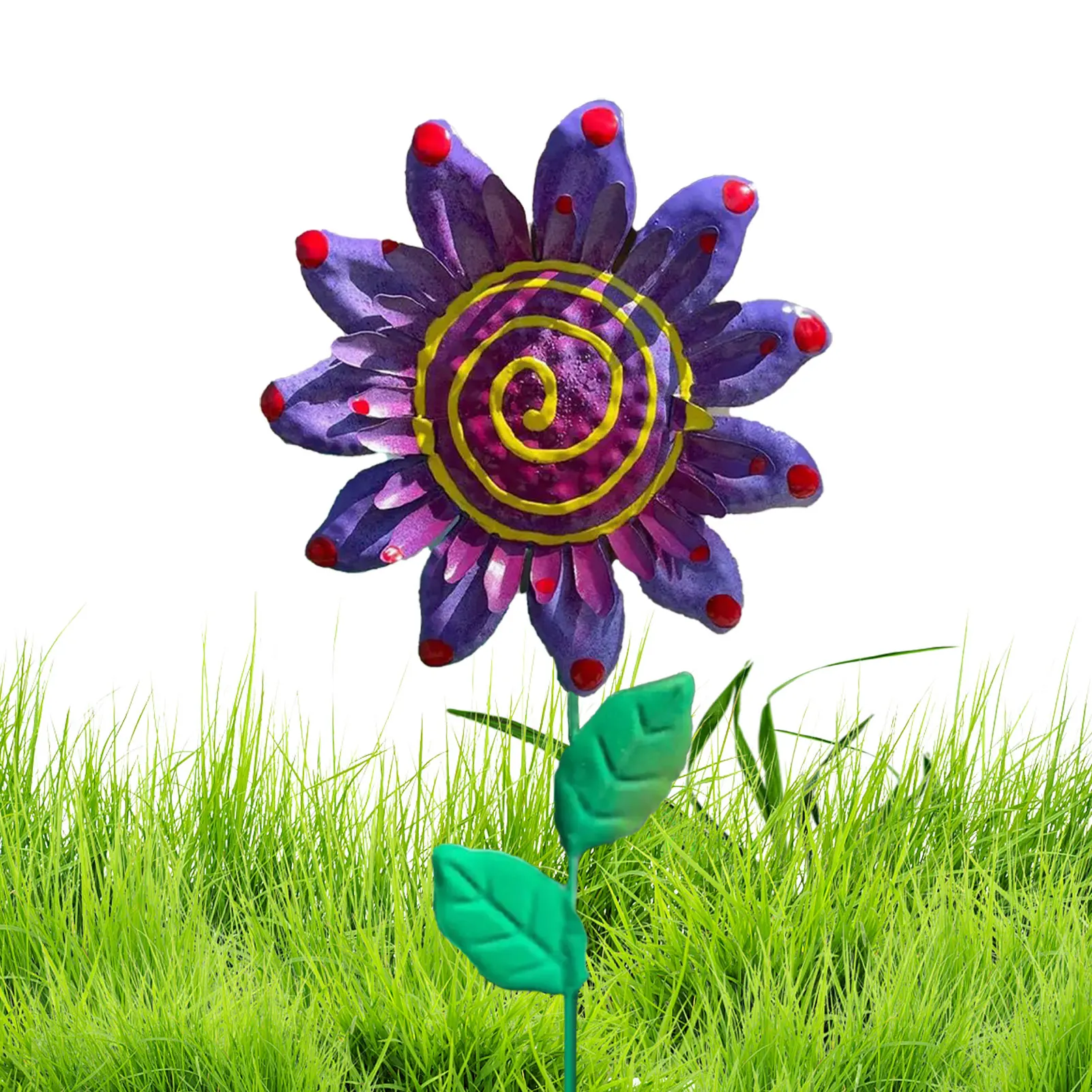 

Красочный металлический садовый декор, 23,6 дюйма, для внутреннего и наружного использования