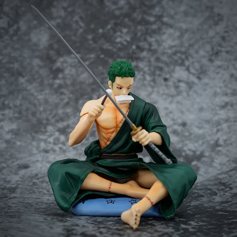 

Roronoa Zoro PVC Action Figures Model Kids Cartoon Anime Peripheral Ornaments Fun Models Toy Doll High Quality Sitting Position