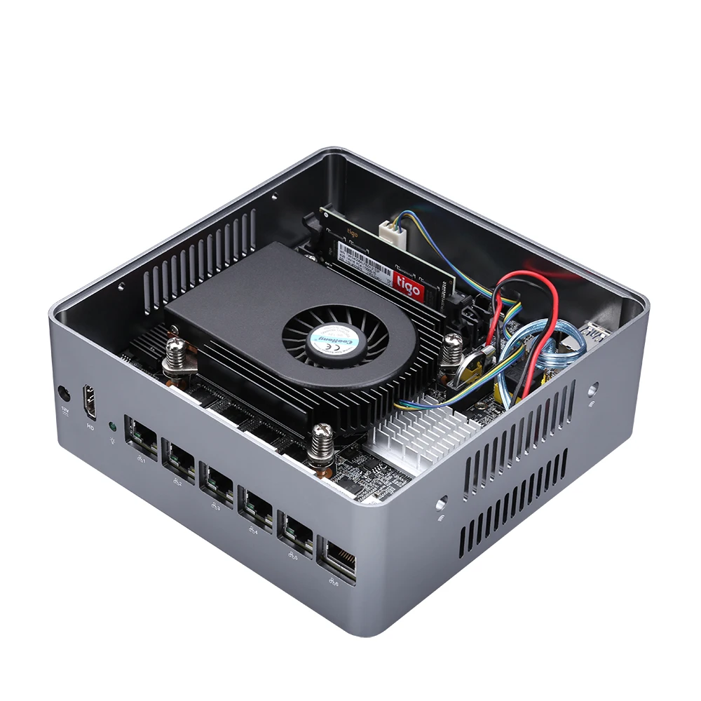 Qotom Q600G6 промышленный ПК сетевой брандмауэр маршрутизатор 7-го 6-го поколения
