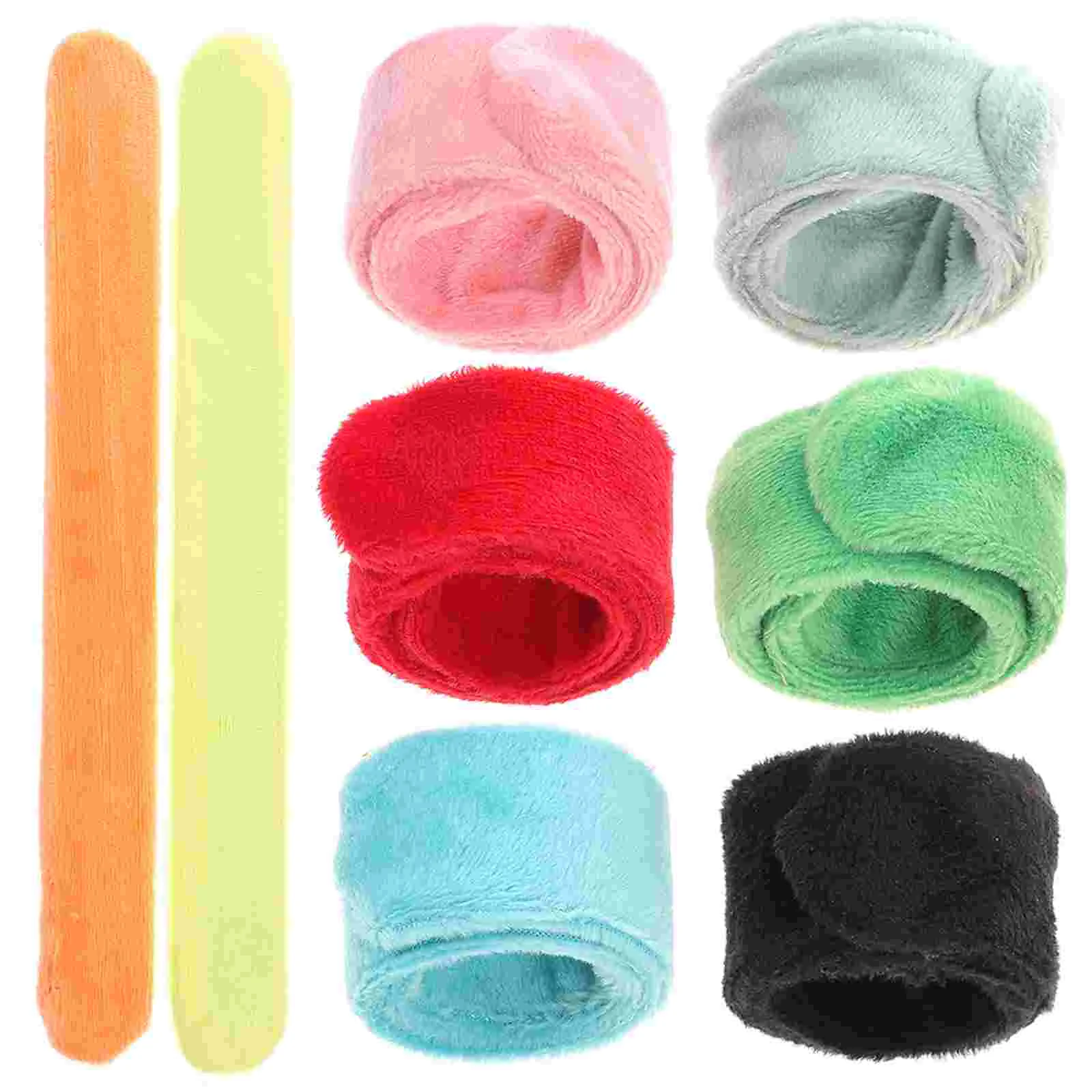 

8 Pcs Wristband Bulk Kids Prizes Plush Slap Bracelets Alloy Toys Child Party Favors Goodie Bags