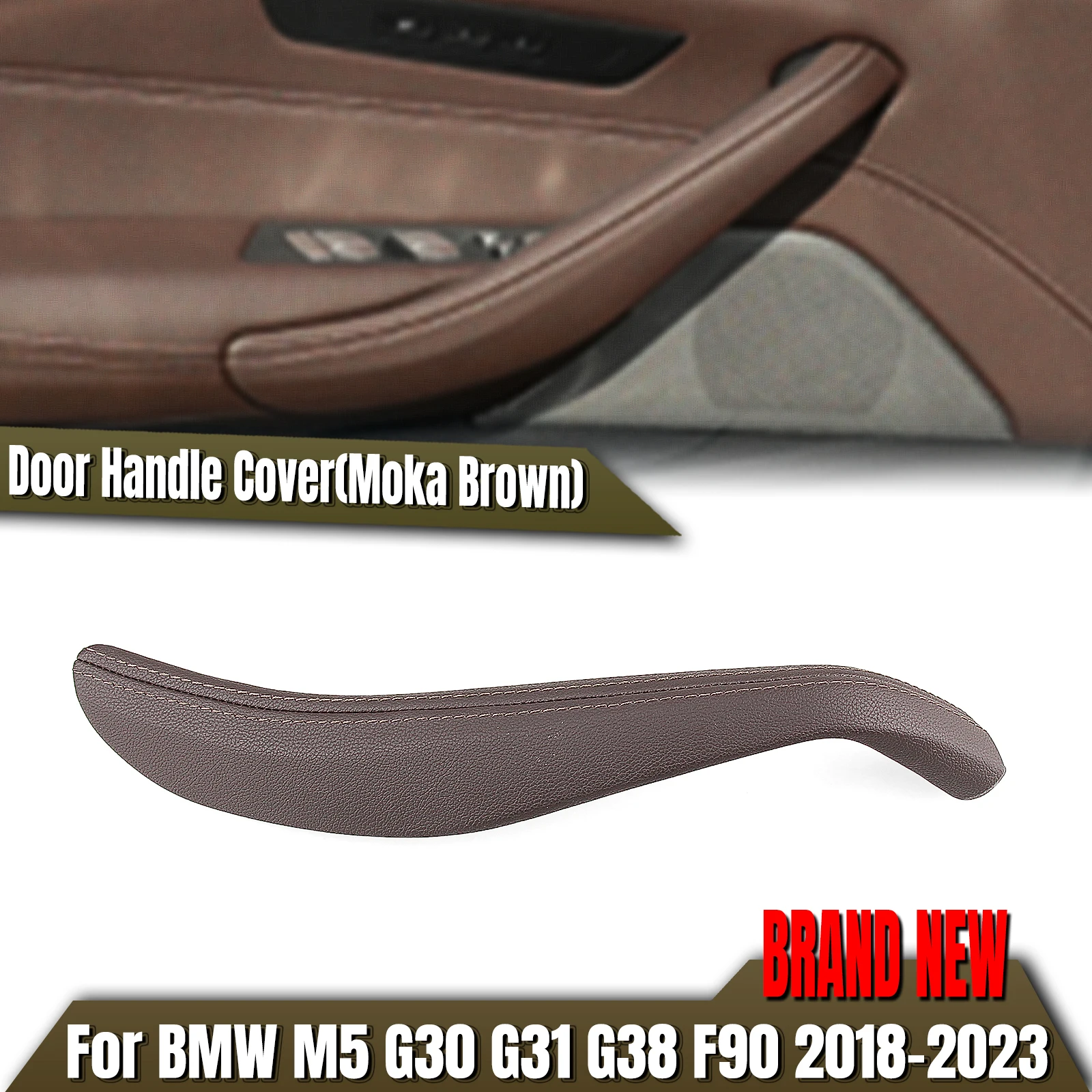 

Автомобильная внутренняя ручка Moka, коричневая накладка на подлокотник для BMW 5 серии G30 G31 G38 F90 M5 2018-2023