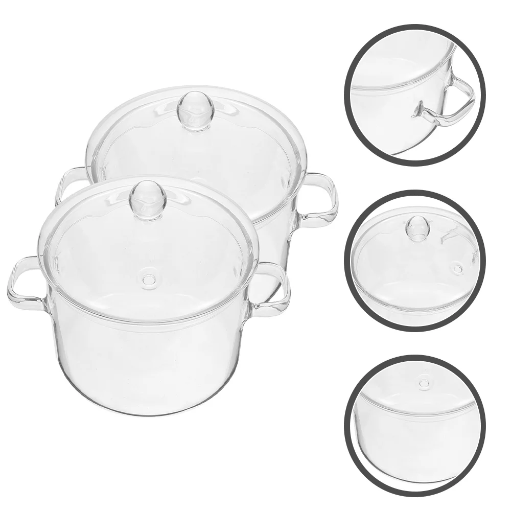 

Pot Cooking Soup Pots Bowl Stovetop Noodle Saucepan Stew Pan Cookware Pasta Kitchen Lid Clear Stove Boiling Cover Sauce Warmer