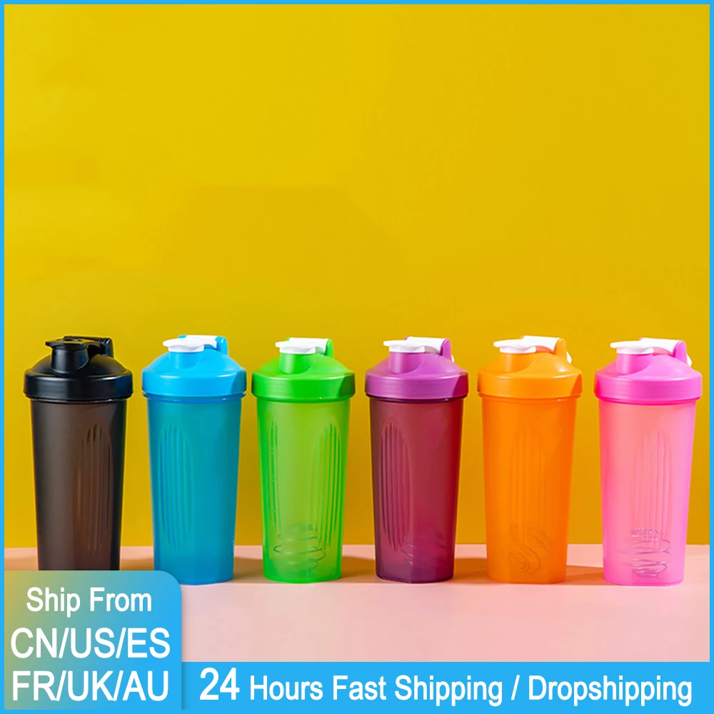 600ml Protein Powder Shaker Bottle Leak Proof Water Bottle for Gym Fitness Training Sport Shaker Milkshake Mixing Cup with Scale