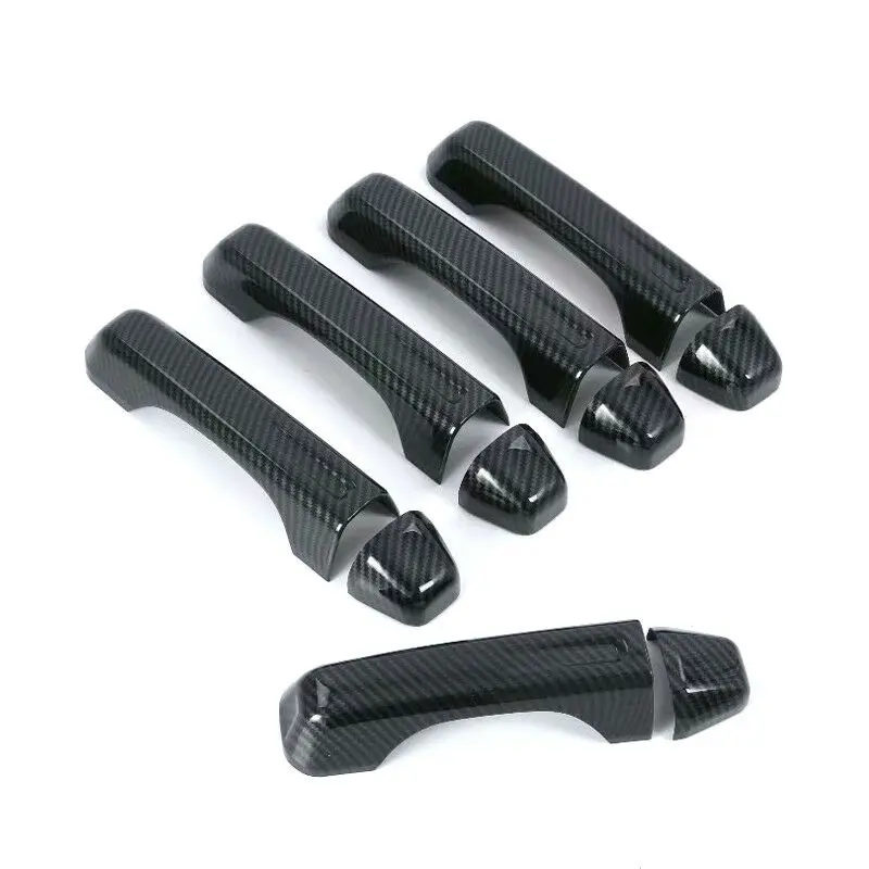 

Carbon Fiber Side Door Handle Cover Trim 10pcs For Jeep Wrangler JL 2018-2021