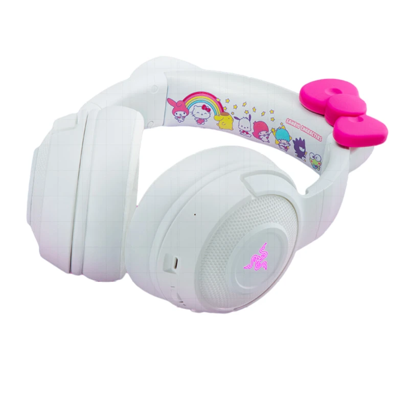 kawaii razer sanrio hello kitty limited edition cute gaming office bluetooth wireless headset laptop birthday gift free global shipping