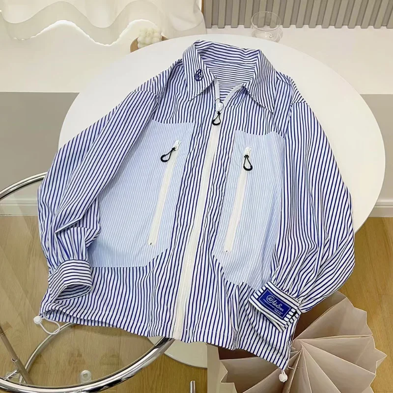 

ADER ERROR Shirt Stripe Patchwork Long Sleeve Shirt for Women and Men Spring Summer Loose Casual Versatile Couple Shirt Tops