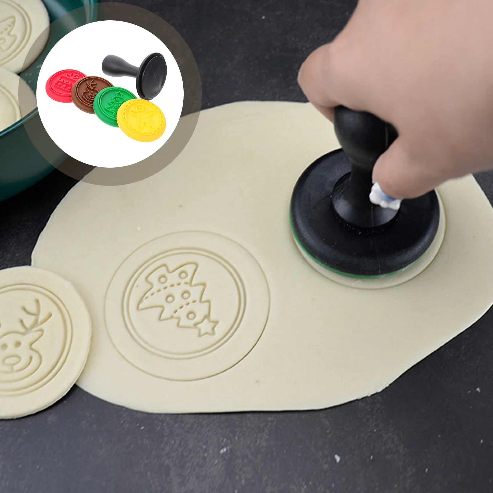 

Cookie Stamps Christmas Baking Silicone Molds Kitchen Utensils Mold Stamp Biscuitsupplies Pressset Embossing Fondantcutters Home