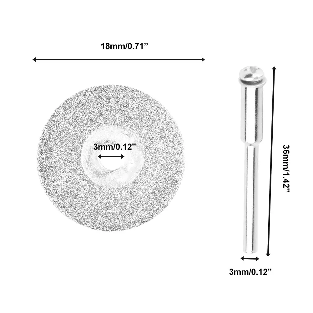 

10Pcs 18mm Metal Cutting Disc Hss High Speed Steel Rotary Blade Wheel Discs Mandrel For Tools Wood Cutting Saw Circular Saw Disc