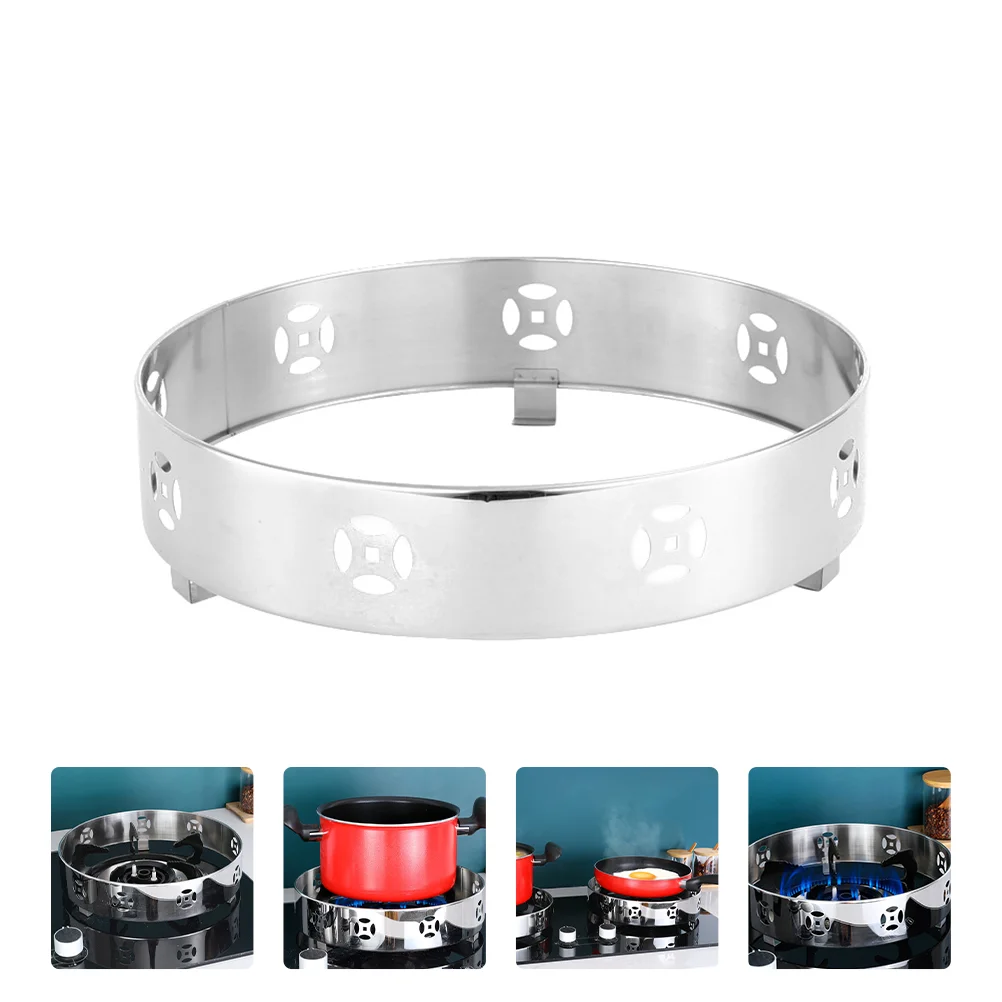 

Wok Rack Stove Cover Steel Ring Stainless Pot Energy Saving Nongas Support Iron Gather Round Fire Holder Stand