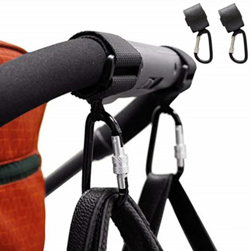

2pcs Baby Stroller Hooks Universal Pram Wheelchair Pushchair Carriage Buggy Clip Hanger Clip Aluminum Alloy Handlebar Hook