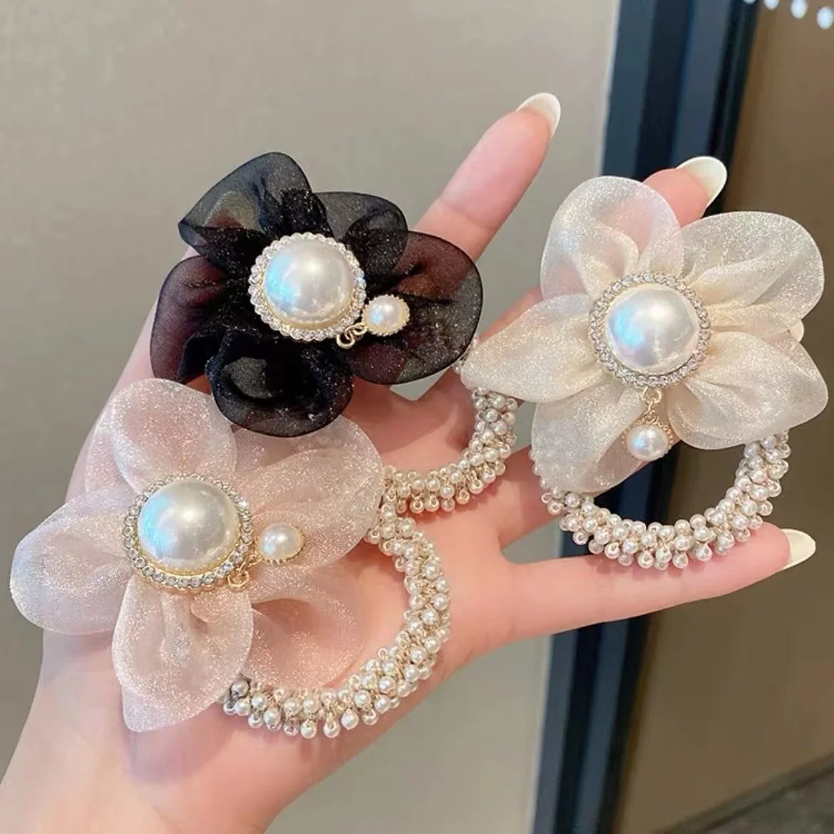 

Korean Girls Ponytail Elastic Headband Vintage Satin Scrunchies Holder Ties Rubber Bands Fashion Women Accessories