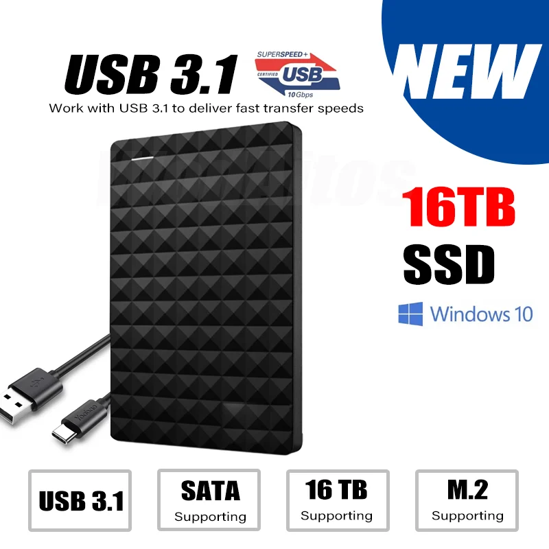 Original Hard Drive Mobile External Hard Disk for Laptops Desktop Solid State Drive High Speed Computer Portable Storage SSD M2