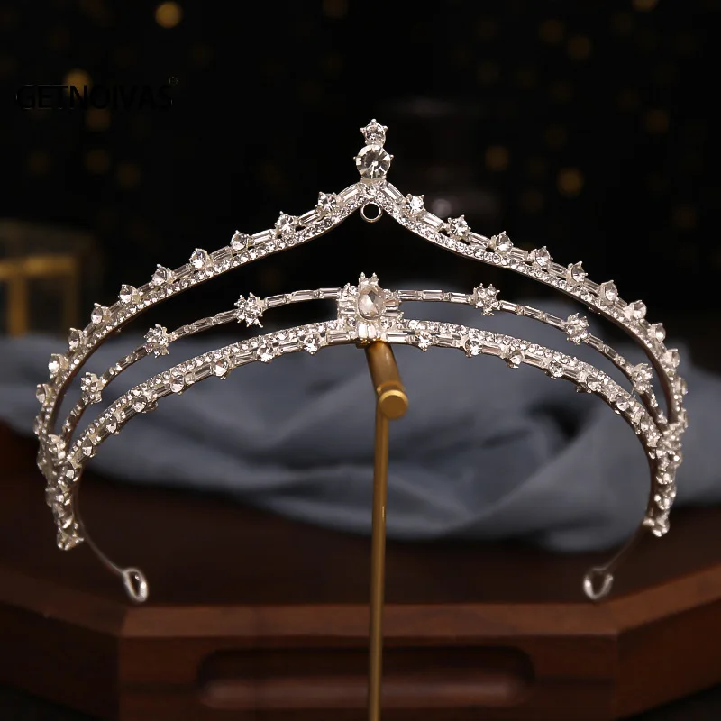 

Wedding Hair Tiara Crystal Bridal Tiara Crown Women Diadem Headdress Wedding Hair Accessories Headpieces Head Jewelry Gift SL