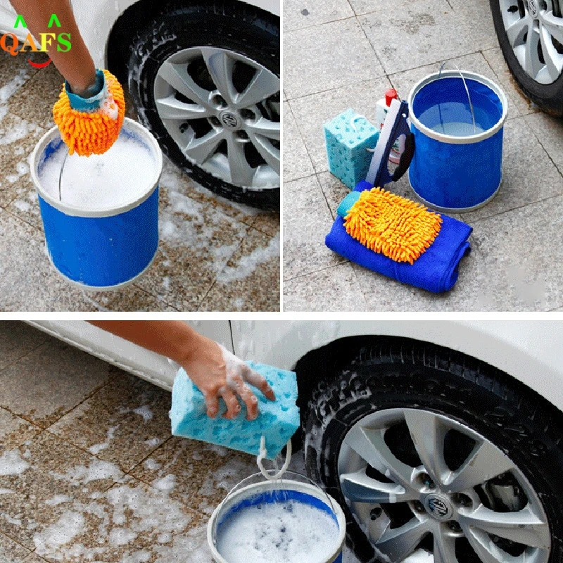 

New 1pc Waterproof Folding Bucket Is Convenient Environmentally Friendly Wear Resistant Car Cleaning And Maintenance