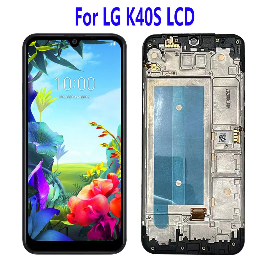 

ЖК-дисплей 6,1 "для LG K40S с сенсорным экраном и дигитайзером, сенсорный экран в сборе для LG K40S, ЖК-дисплей с двумя SIM-картами с рамкой, оригинал