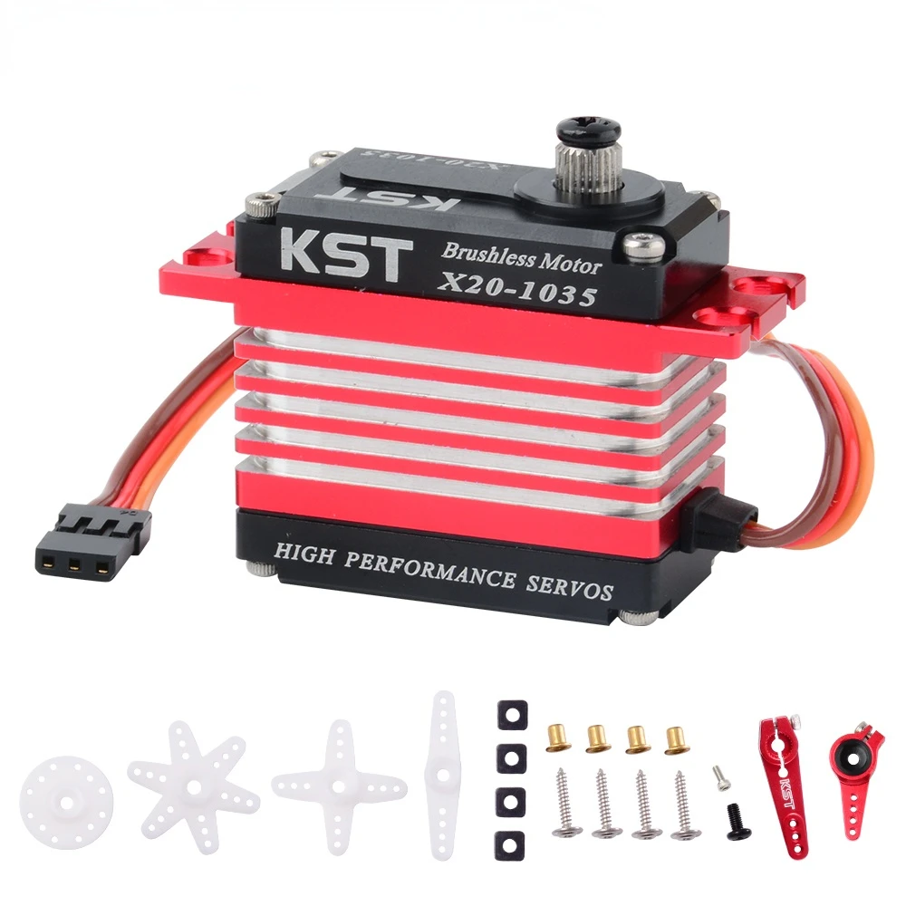 

KST X20-1035 Metal Gear Digital 12KG 0.03sec HV Brushless Tail Servo Motor for UAV RC Car Robot Arm Helicopter Airplane Parts