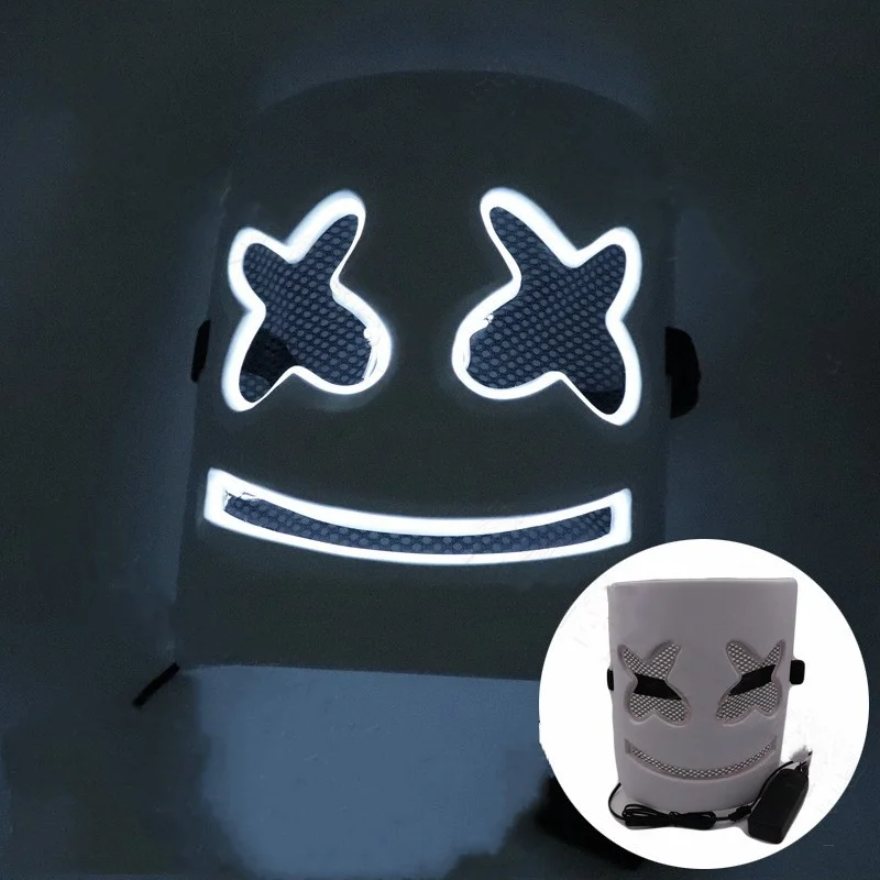 

1 Pc Halloween Masquerade Decorative Props Various Colored Light Mask Ghost Festival Party Dazzling Glow Halloween Decorations