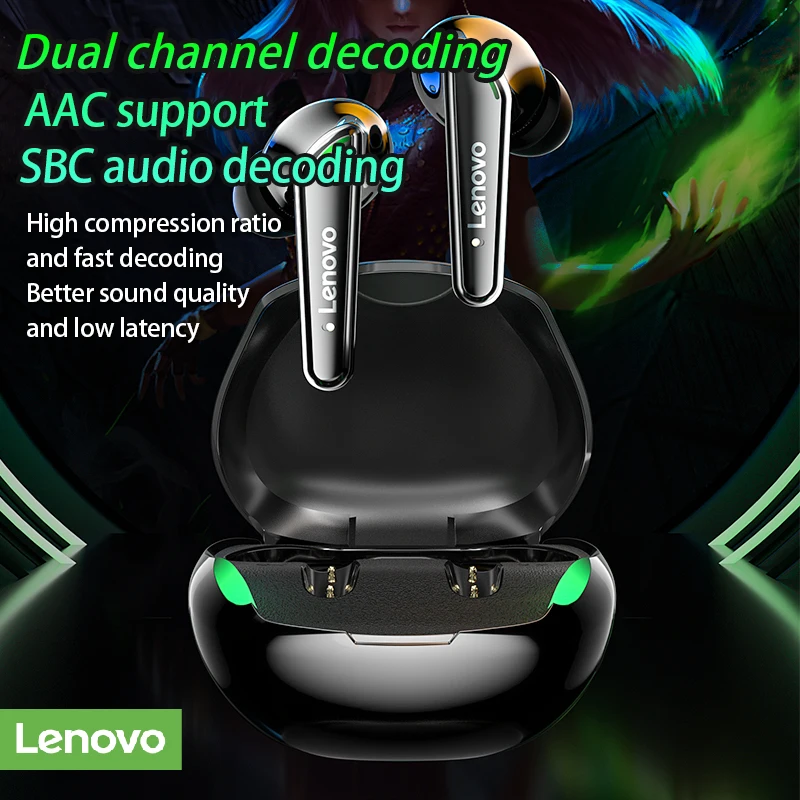 

Оригинальная Беспроводная Bluetooth-гарнитура Lenovo XT92 TWS, управление ии, умная игровая Мобильная гарнитура с половинным вкладышем, шумоподавлени...