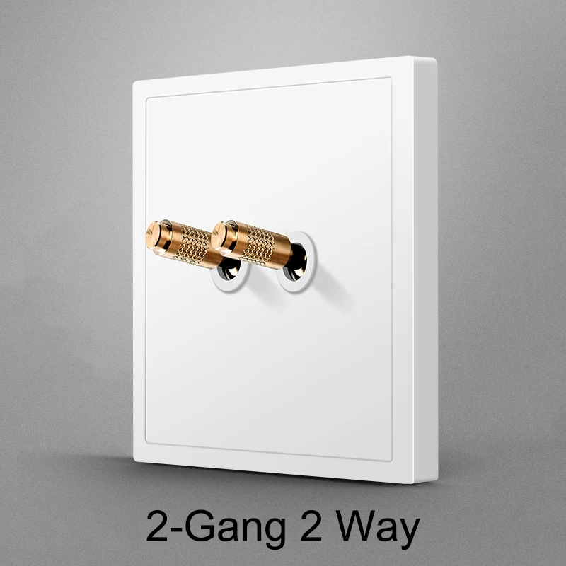 

Латунный рычажный переключатель 1-4 Gang 2 Way белый