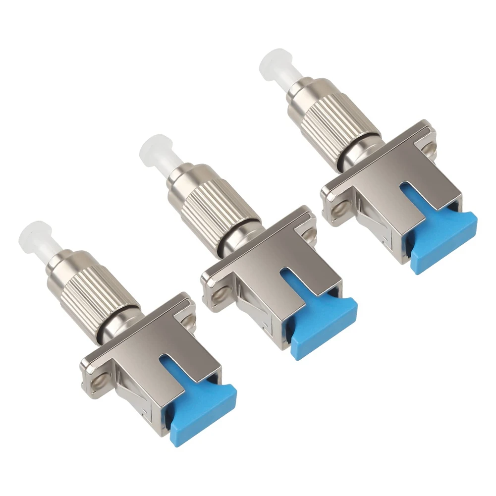 

3Pcs Hybrid Optical Fiber Adapter Fiber Flange Connector Single Mode 9/125Um Optical Equipment Tool