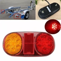 yellowred led tail lights stop abs waterproof indicator car boat trailer bulbs accessories dc 10 30v led tail lights