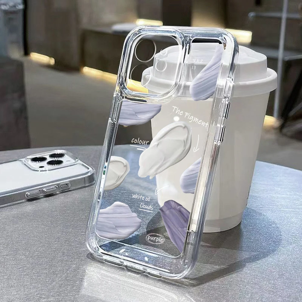 Phone Case For Iphone 14 Pro Max Clear Cases Iphone 11 12 13 Pro Max X XR XS Max 7 8 14 Plus SE 2020 Ice Coffee Shockproof Cover