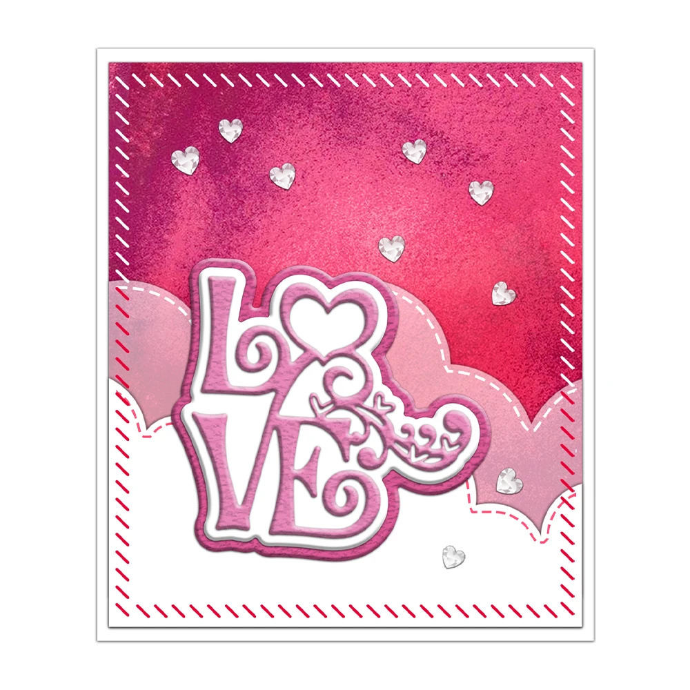 MangoCraft Hearts Love Вырубные штампы День святого Валентина DIY Товары для скрапбукинга