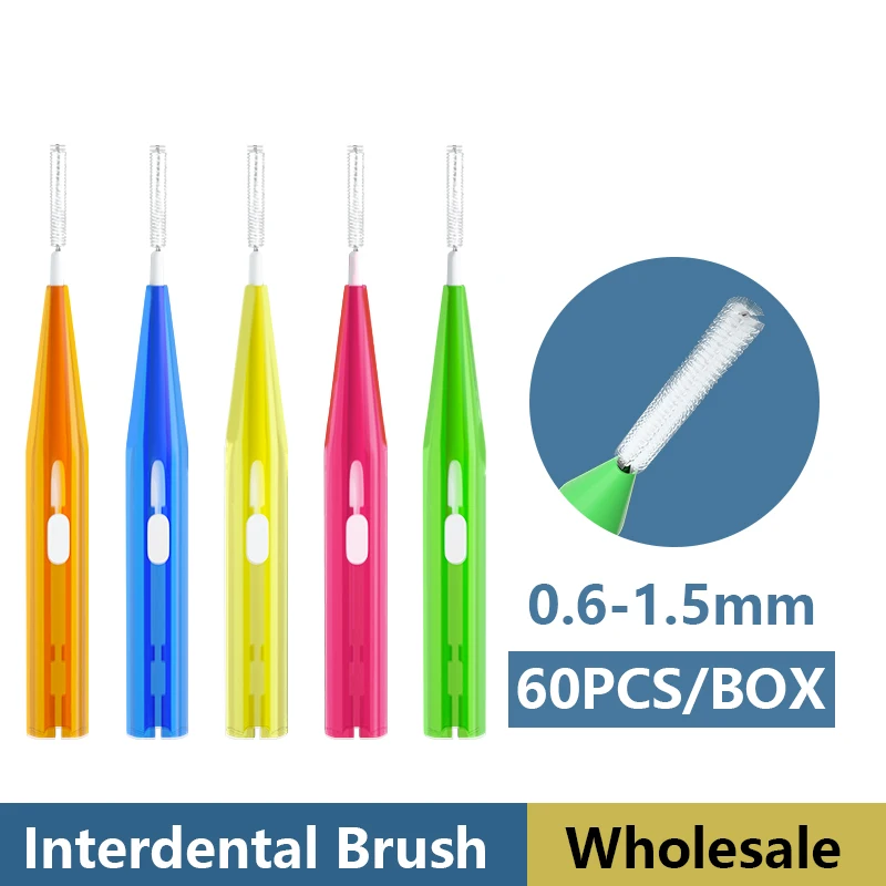 

Kingubznis 60pcs Interdental Brush Clean Orthodontic Dental Braces Inter Dental Brush Wholesale Dropshipping Brand Customizable