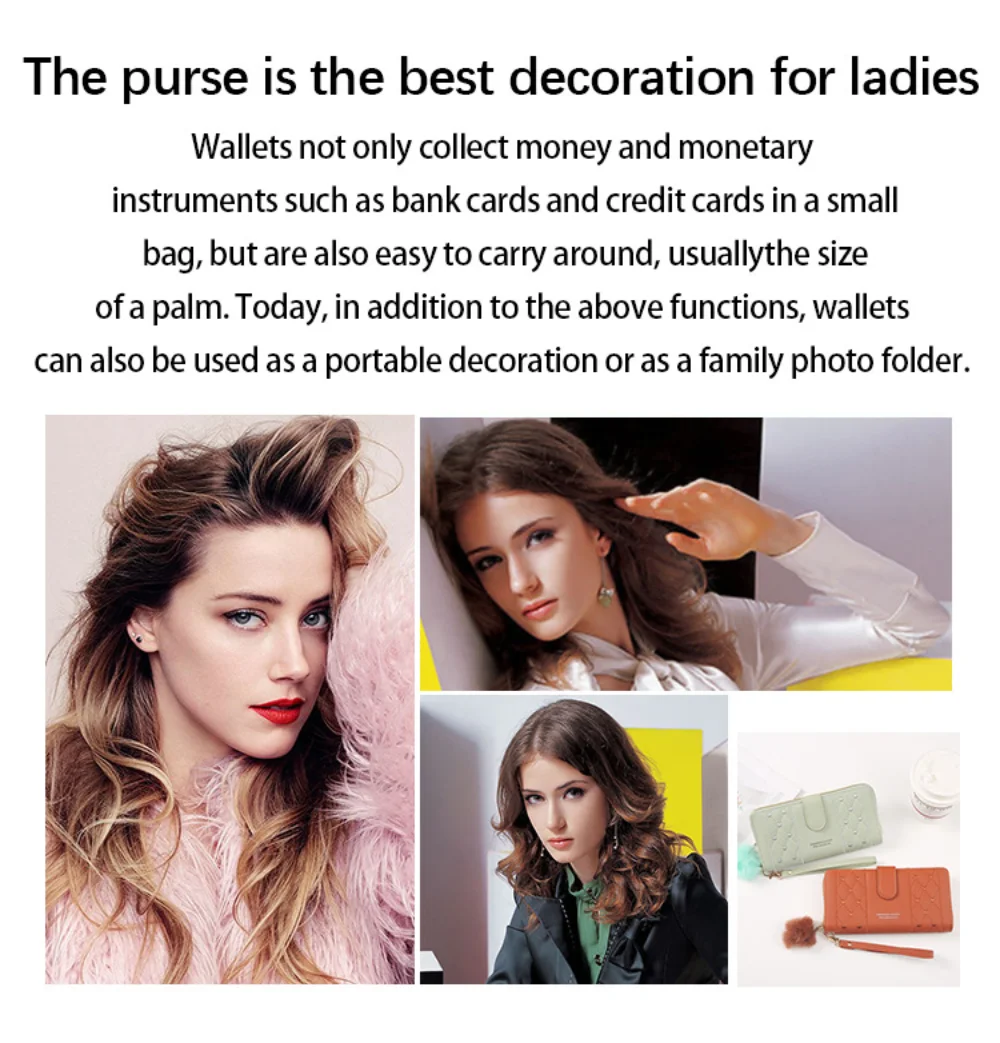 Women'S Wallet Coin Card Holder Travel Purses With Zipper Pattern Pu Leather Handbags Trends 2023 Square Bag Fashion Simple