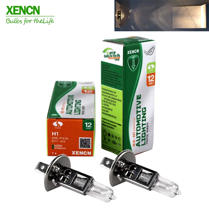 

XENCN H1 12V 55W P14.5s Clear Series 3200K Original Halogen Headlight Auto Bulbs Car Standard Light OEM Quality 8111,(2pcs)