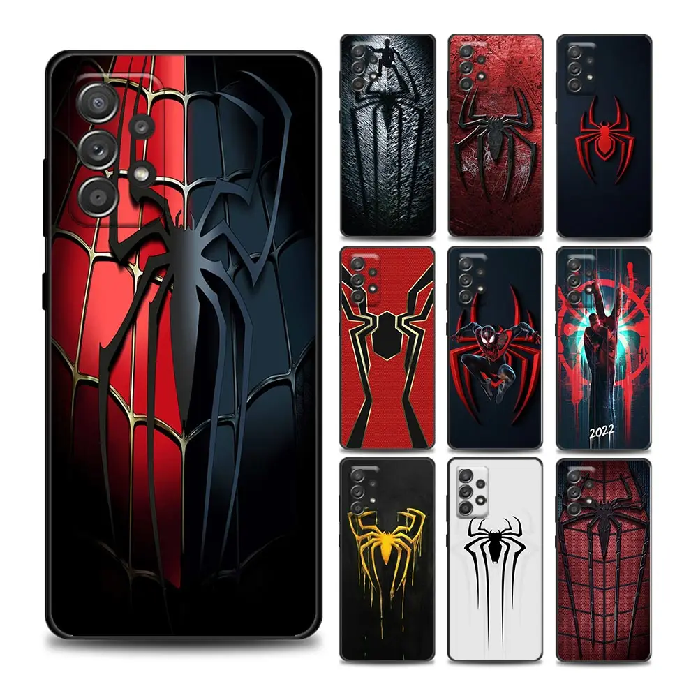 

Marvel Spaiderman Logo Samsung Case for A01 A02 S A03s A11 A12 A21s A32 5G A41 A72 5G A52s 5G A91 Soft Silicone