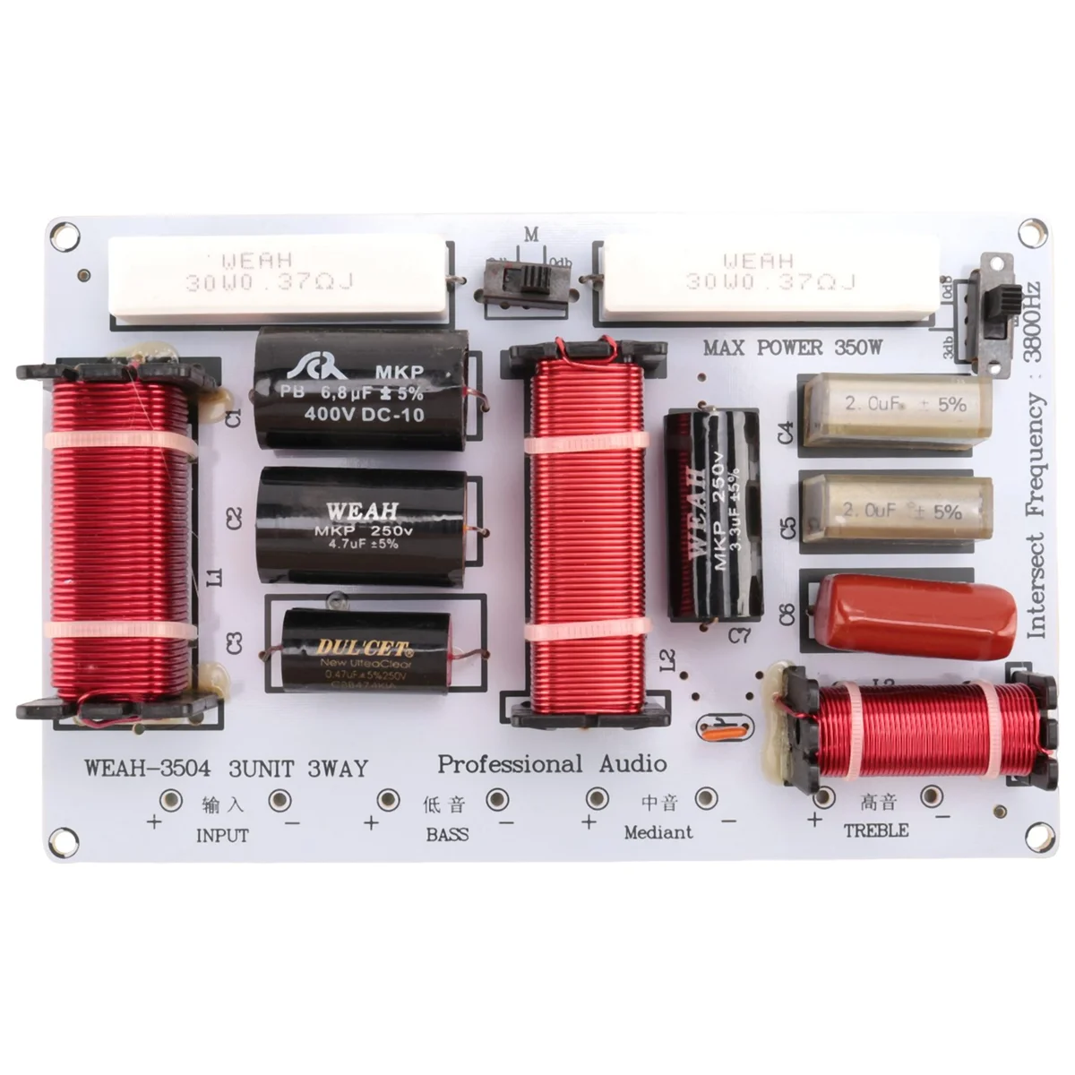 

3-колонки перекрестные, 350 Вт 3-сторонний 3-колонный блок HiFi домашние динамики магнитные фильтры