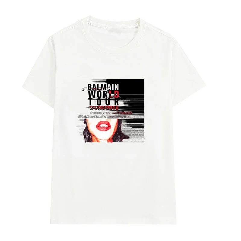 

Balmain Men's Printed Round Neck Short Sleeve Casual T-shirt S-4XL
