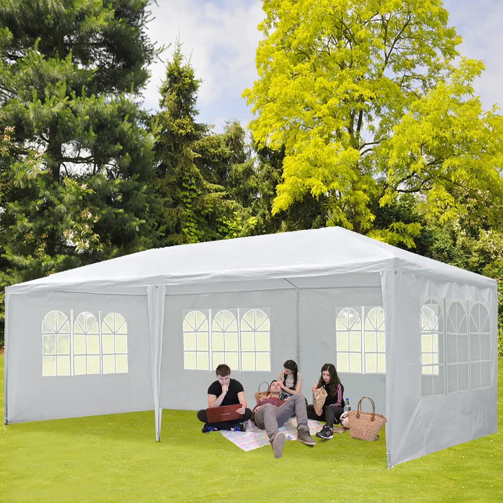 Outdoor Party Tent 10x20 with 4 Removable Sidewalls